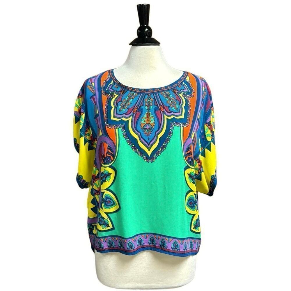 Billy by Flying Tomato Women’s Multi Short Sleeve Top Size Large